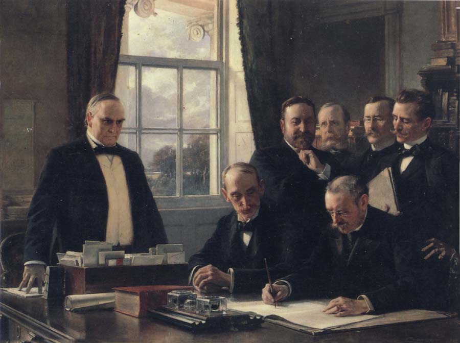 Theobald Chartran Signing of the Peace Protocol Between Spain and the United States